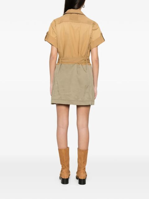Golden Goose Pamela Saharian belted mini cargo dress - Neutrals