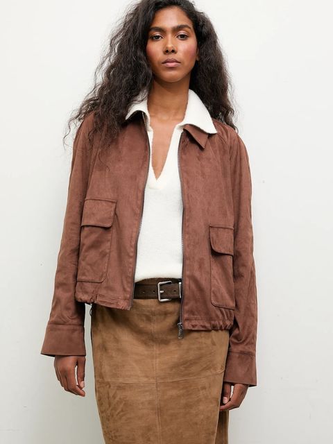 Answear.LAB kurtka kolor brązowy przejściowa