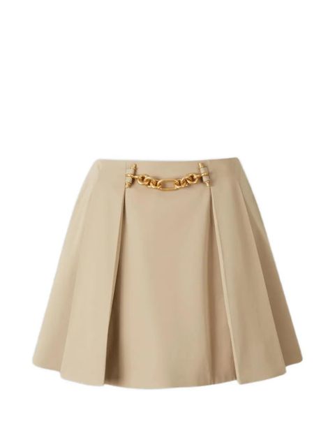 Balmain chain pleated mini skirt - Neutrals - zdjęcie produktu nr 1