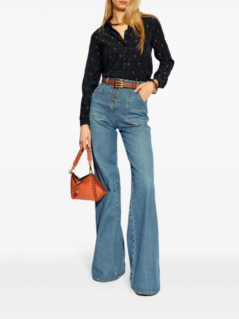 ETRO floral diamond grid shirt - Blue - zdjęcie produktu nr 2