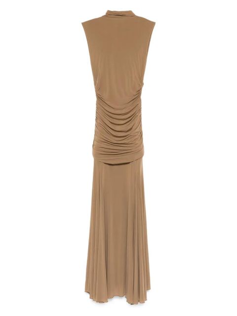 Magda Butrym high-neck draped maxi dress - Neutrals - zdjęcie produktu nr 1