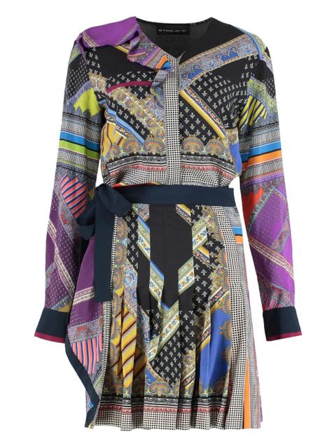 ETRO printed pleated dress - Black - zdjęcie produktu nr 1