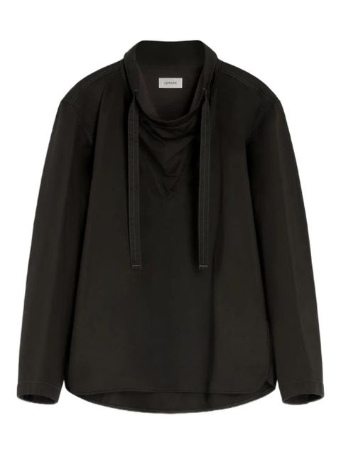 LEMAIRE high-neck drawstring blouse - Brown - zdjęcie produktu nr 1
