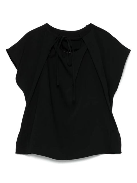 MM6 Maison Margiela single stitch-logo top - 900 BLACK - zdjęcie produktu nr 2