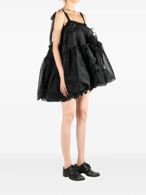 Cecilie Bahnsen Cristina ruffled tie-strap mini dress - Black - zdjęcie produktu nr 2