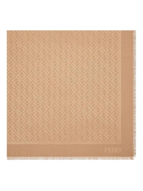 FENDI FF logo shawl - Brown - zdjęcie produktu nr 1
