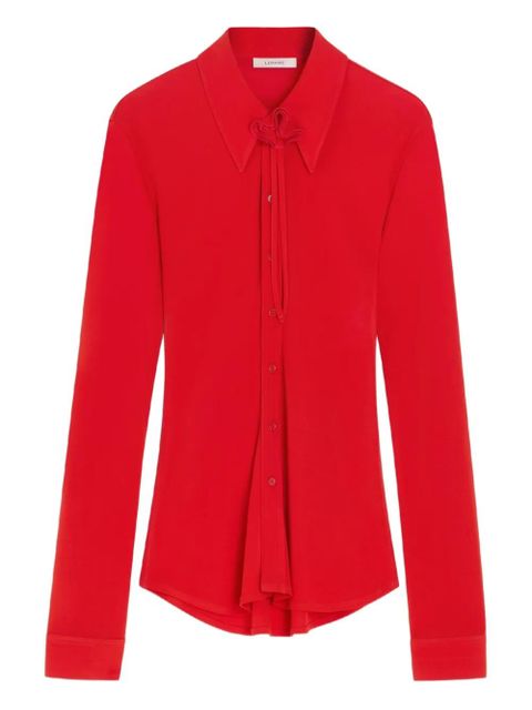 LEMAIRE neck-cord long-sleeve shirt - Red - zdjęcie produktu nr 1