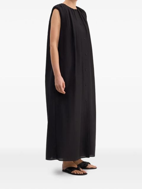 LouLou de Saison button-fastening midi dress - Black