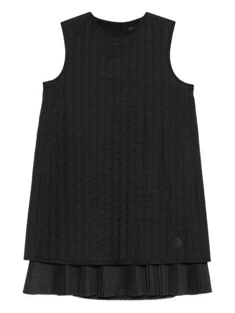 Moncler quilted pleated mini dress - Black - zdjęcie produktu nr 1