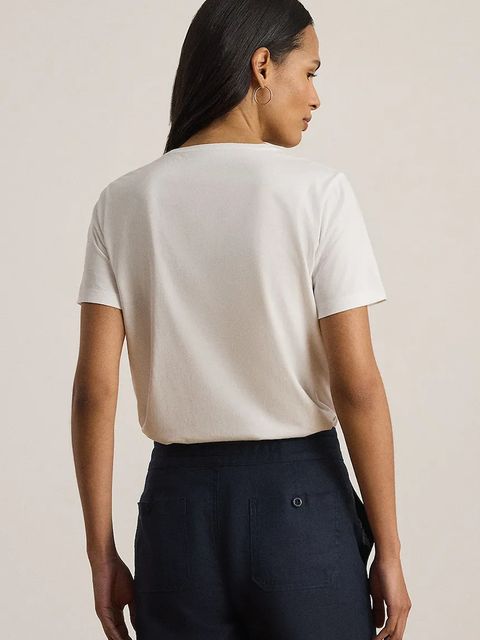 Lauren Ralph Lauren T-shirt basic damski bawełniany - zdjęcie produktu nr 1