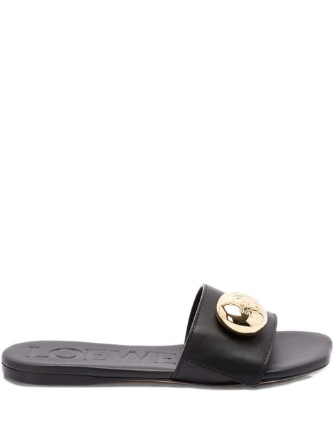 LOEWE logo flat sandals - Black - zdjęcie produktu nr 1
