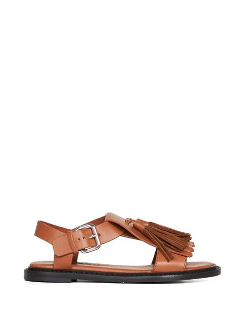Weekend Max Mara fringed tassel-detail sandals - Brown - zdjęcie produktu nr 1