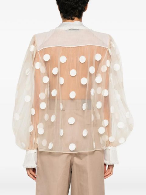 Valentino Garavani polka-dot blouse - Neutrals