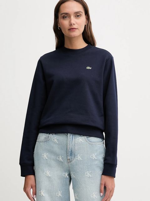 Lacoste bluza bawełniana damska kolor granatowy gładka SF5270 - zdjęcie produktu nr 1