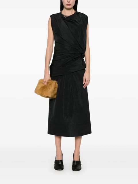 Jil Sander taffeta midi dress - Black - zdjęcie produktu nr 2