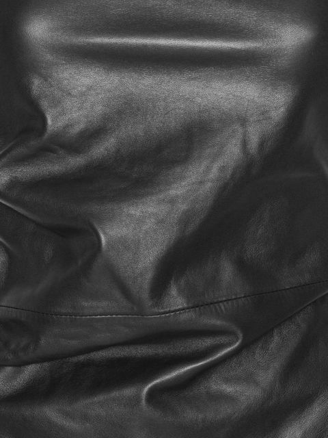 ROTATE BIRGER CHRISTENSEN side-buttoned leather top - Black