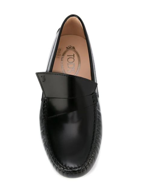 Tod's asymmetric tong driving shoes - Black