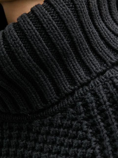 Marc O'Polo sweter damski kolor czarny ciepły z golfem 5000007659