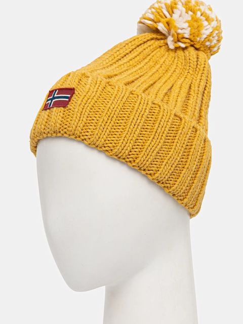 Napapijri czapka z domieszką wełny Semiury kolor żółty NP0A4GKCY1O1