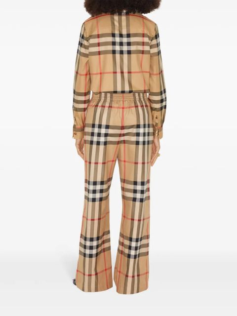 Burberry check-pattern cotton trousers - Neutrals