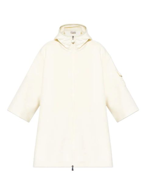 Moncler zip-up hooded cape - Neutrals - zdjęcie produktu nr 1