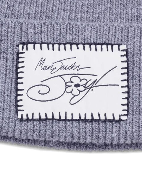 Marc Jacobs The Joy flower-embellished beanie hat - Grey - zdjęcie produktu nr 2