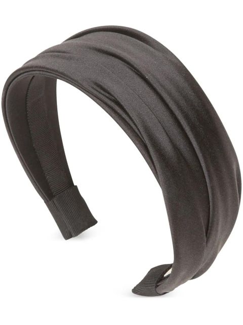 Jennifer Behr Natasha satin-finish headband - Black - zdjęcie produktu nr 1