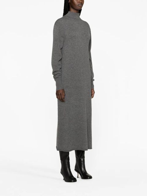 Jil Sander high-neck cashmere knitted dress - Grey