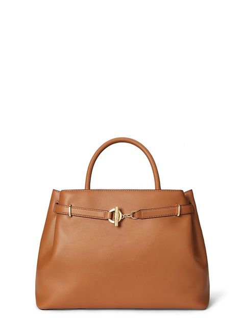 Lauren Ralph Lauren torebka skórzana kolor czarny 431P03417 - zdjęcie produktu nr 1