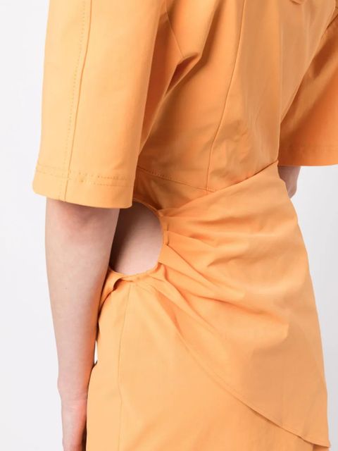 Jacquemus cut-out detail dress - Orange