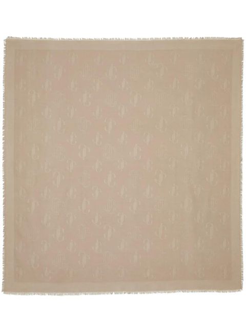 Jimmy Choo Emani monogram.jacquard scarf - Pink - zdjęcie produktu nr 1