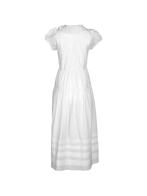 DÔEN Eliette ruffle-trim midi dress - White - zdjęcie produktu nr 2