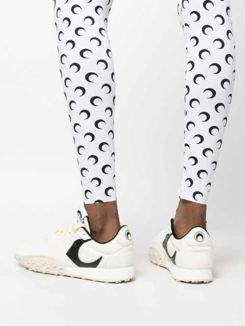 Marine Serre All Over Moon jersey catsuit - White