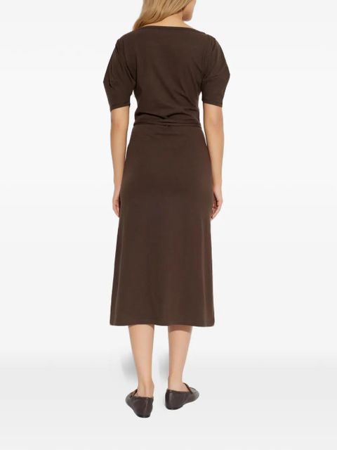 LEMAIRE tied-waist midi dress - Brown