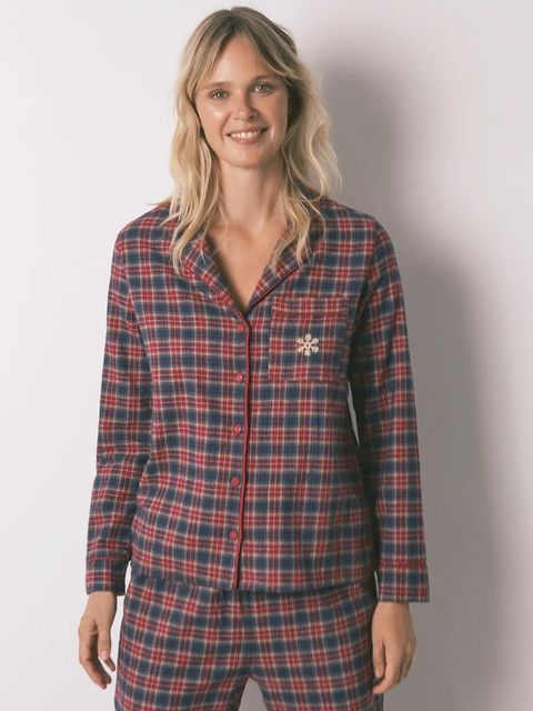 women'secret piżama bawełniana damska kolor granatowy bawełniana 3592476