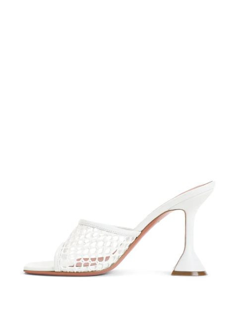 Amina Muaddi leather sandals - White