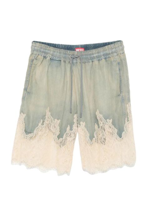 Diesel De-Malkia-S lace drawstring shorts - Blue - zdjęcie produktu nr 1