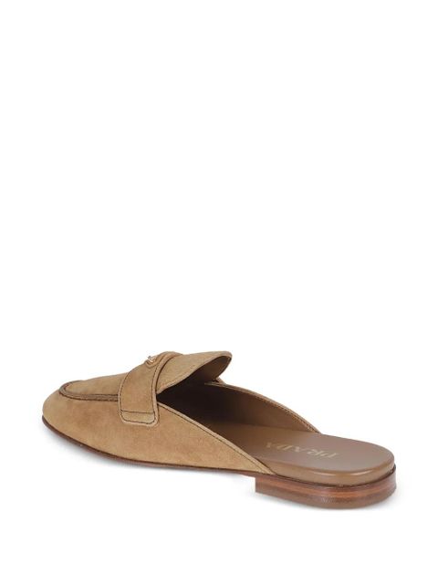 Prada triangle-logo mules - Neutrals