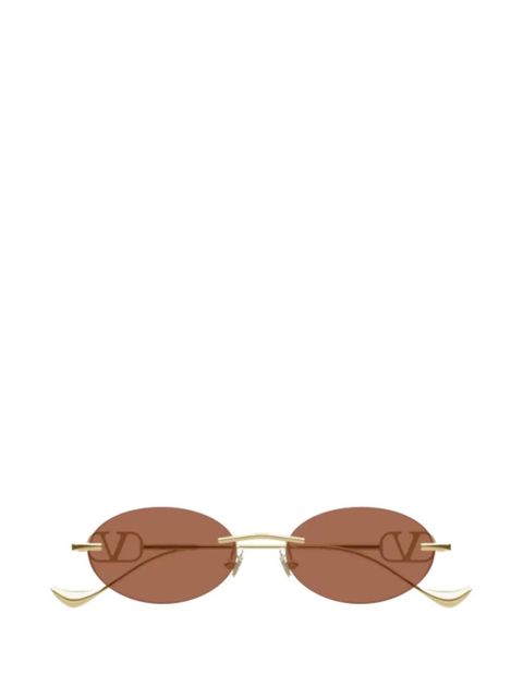 Valentino Garavani VLogo Signature rimless sunglasses - Gold - zdjęcie produktu nr 1
