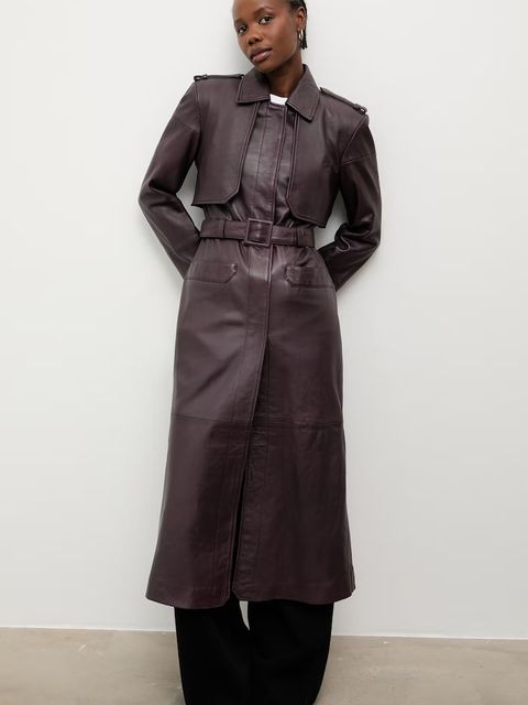 Answear.LAB trencz damski skórzany ICON - zdjęcie produktu nr 1