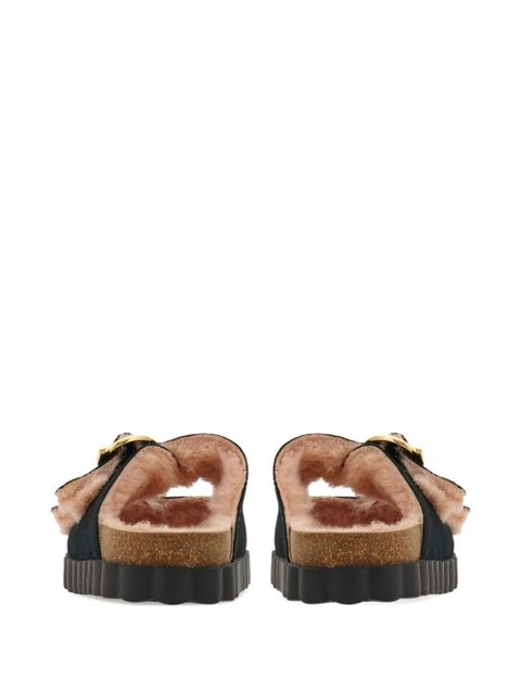 Ferragamo Gancini buckle sandals - Black