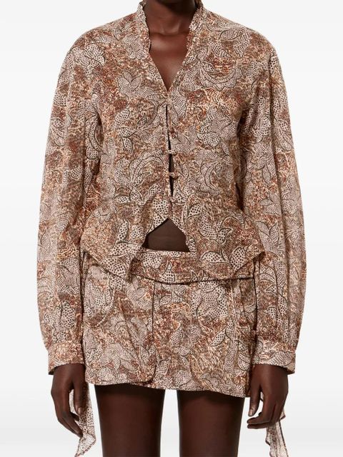 ISABEL MARANT Celeny floral-pattern blouse - Neutrals