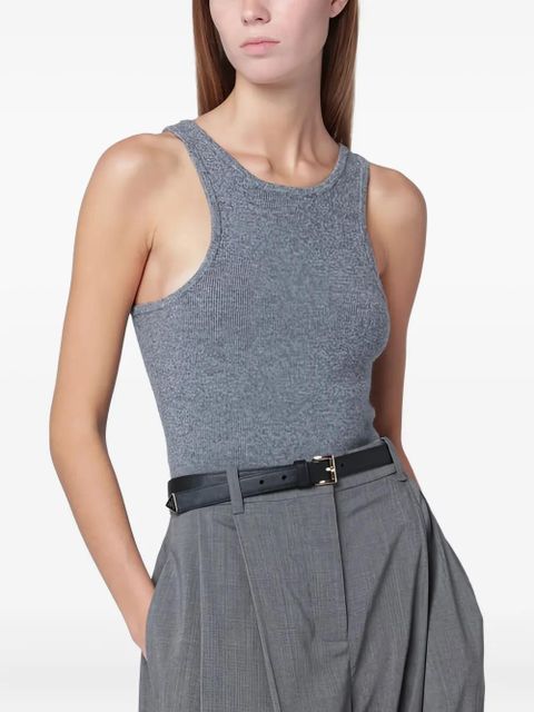 Almada Label ribbed-knit top - Grey - zdjęcie produktu nr 1