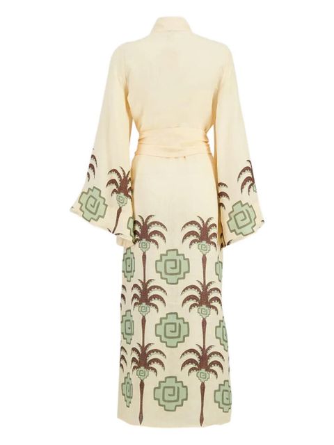 Johanna Ortiz Boa Whisper palm-tree geometric-print robe - Neutrals - zdjęcie produktu nr 2
