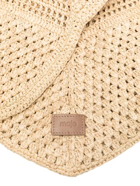 Maje 226 Stephan crocheted shoulderbag - Neutrals