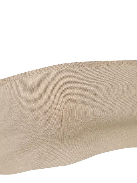 Max Mara fine-ribbed bandeau top - Neutrals