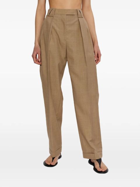 Versace pleated cuff trousers - Neutrals