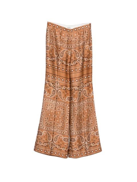 SANDRO paisley-print palazzo pants - Brown - zdjęcie produktu nr 1