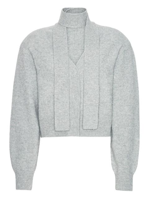 ROTATE BIRGER CHRISTENSEN keyhole-neckline balloon-sleeve cardigan - Grey - zdjęcie produktu nr 1