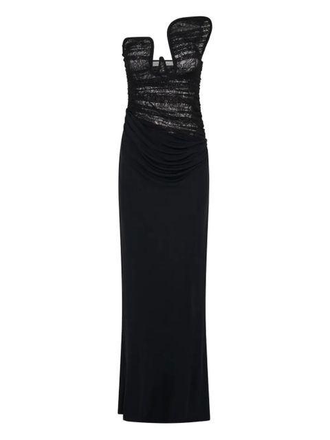 Christopher Esber Salacia lace-panelled maxi gown - Black - zdjęcie produktu nr 1